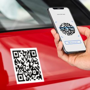 QR Code Vehicle Decal – 150mm x 150mm