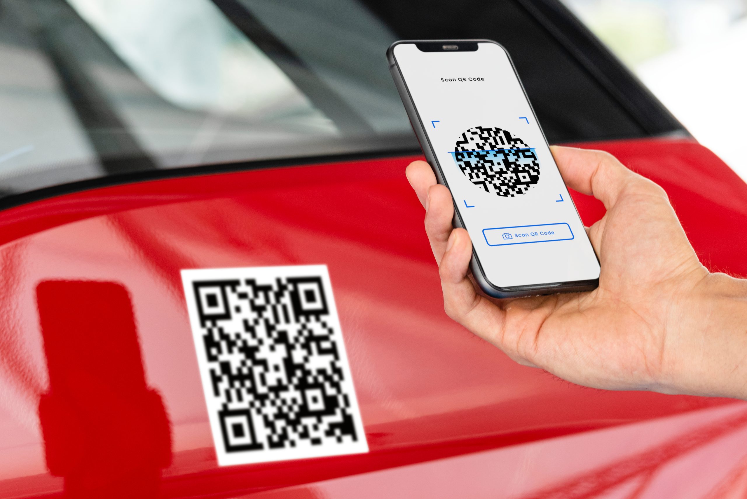 QR Code Vehicle Decal – 150mm x 150mm